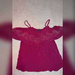 TORRID SIZE 2 cold shoulder flounce top